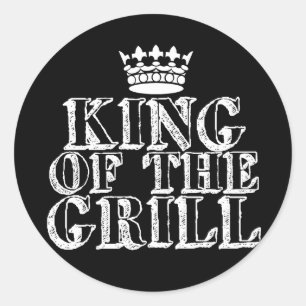 King of the Grill Classic Round Sticker