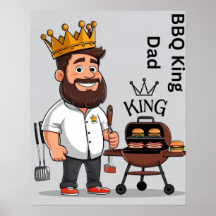 King of the Grill Dad Digital Poster