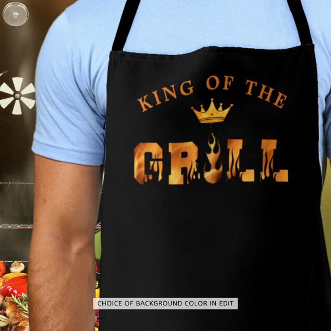 King of the Grill Fire and Flames Apron (Creator Uploaded)