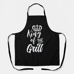 King of the Grill Funny Aprons for Men - BBQ Humou