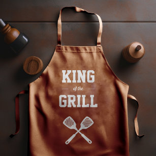 King of the Grill Funny Light Brown Grilling Apron