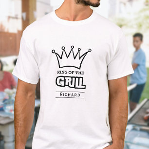 King of the Grill, funny monogrammed BBQ crown  T-Shirt