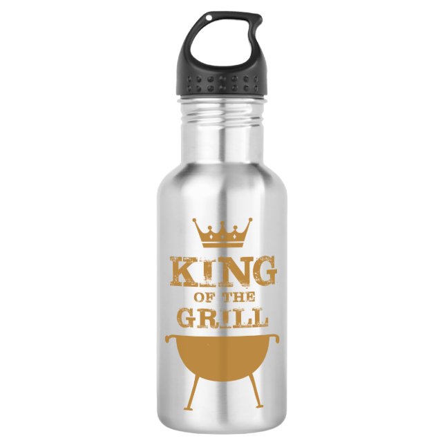 King Of The Grill, Gold 532 Ml Water Bottle (Front)