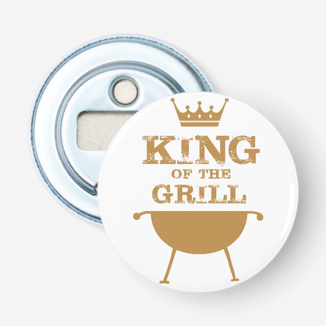 King Of The Grill, Gold Bottle Opener (Front)