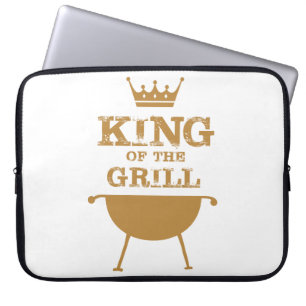 King Of The Grill, Gold Laptop Sleeve