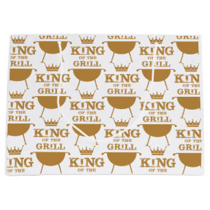 King Of The Grill, Gold Large Gift Bag