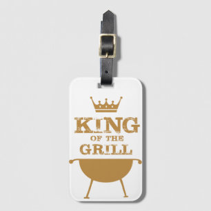 King Of The Grill, Gold Luggage Tag