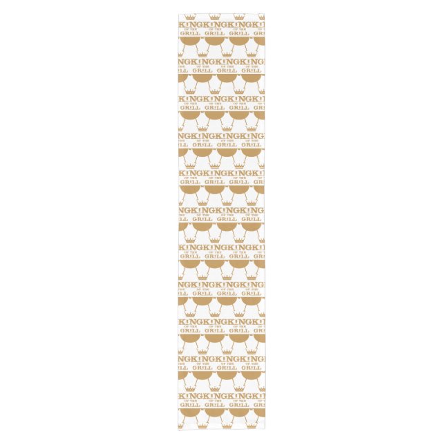 King Of The Grill, Gold Short Table Runner (Front)