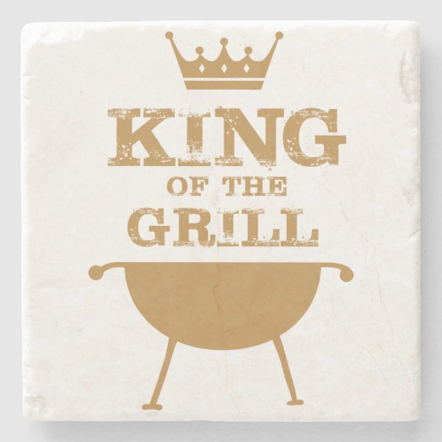 King Of The Grill, Gold Stone Coaster (Front)