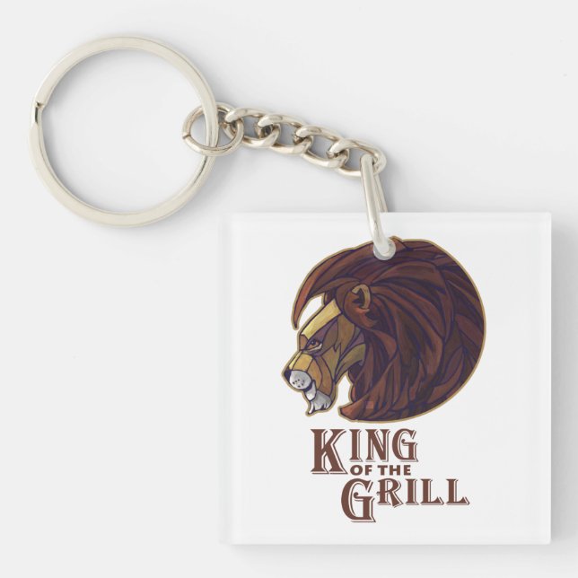 King of the Grill Key Ring (Front)