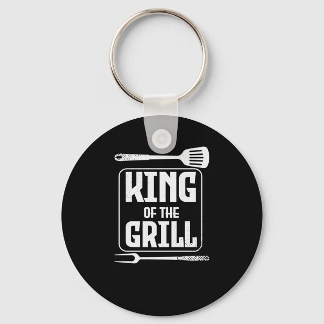 King of the GRILL Key Ring (Front)