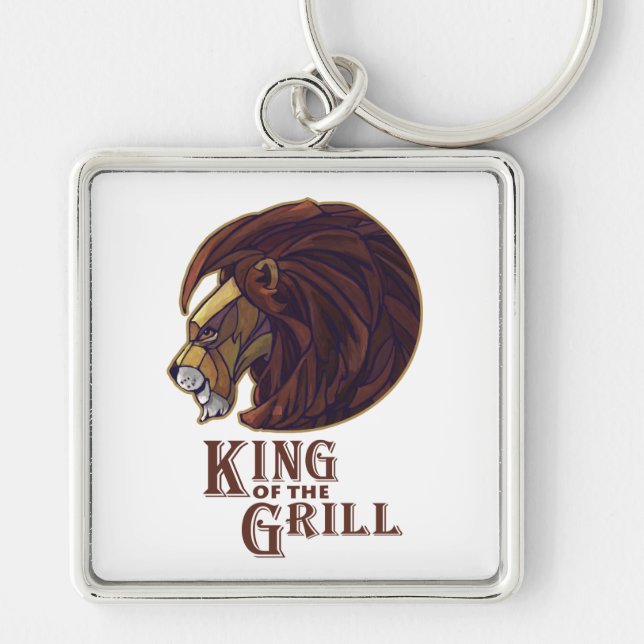 King of the Grill Key Ring (Front)