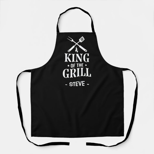 King of The Grill Personalised BBQ Apron (Front)