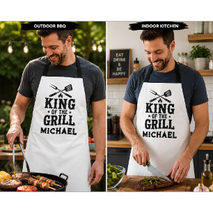 King of the Grill Personalised BBQ Apron for Dad