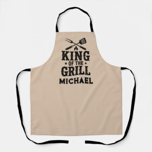 King of the Grill Personalised BBQ Apron for Dad