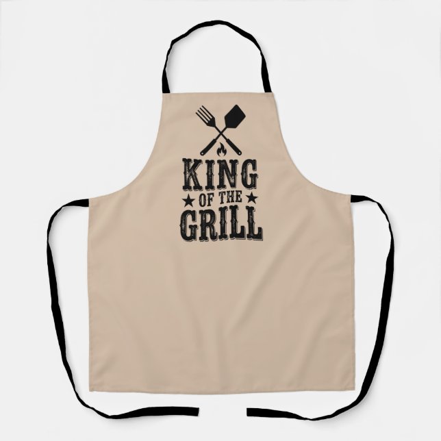 King of The Grill Personalised BBQ Master Apron (Front)