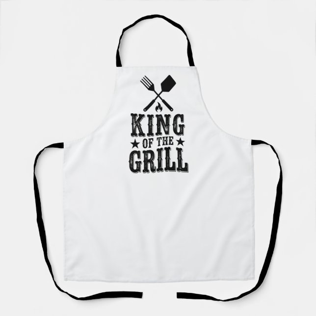 King of The Grill Personalised BBQ Master Apron (Front)