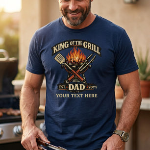 King of the Grill Personalised Father's Day BBQ T-Shirt