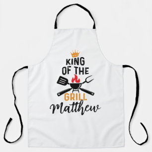 King of the Grill Personalized Men's Apron