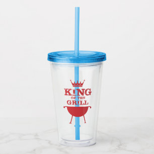King Of The Grill, Red Acrylic Tumbler
