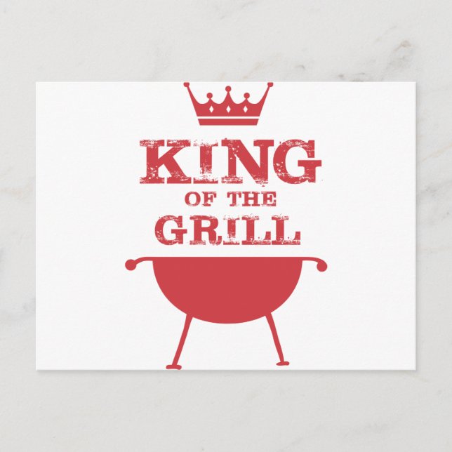 King Of The Grill, Red Postcard (Front)