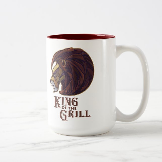 King of the Grill Two-Tone Coffee Mug (Right)