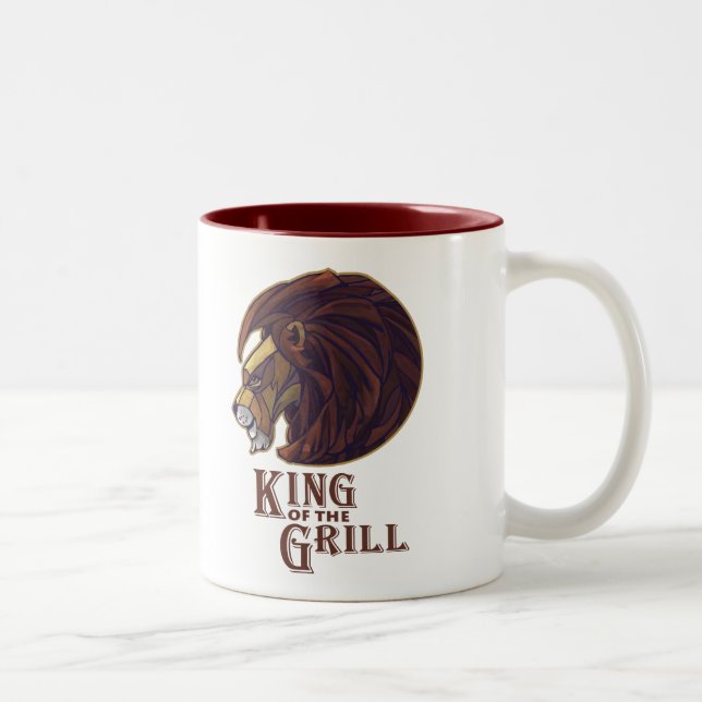 King of the Grill Two-Tone Coffee Mug (Right)
