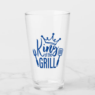 King of the Grill Typography Glass