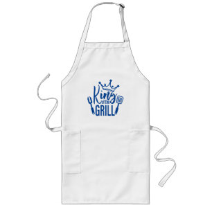King of the Grill Typography Long Apron