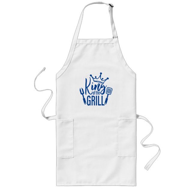 King of the Grill Typography Long Apron (Front)