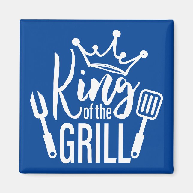 King of the Grill Typography Magnet (Front)