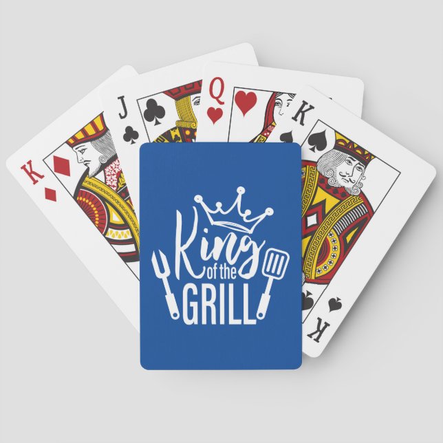 King of the Grill Typography Playing Cards (Back)