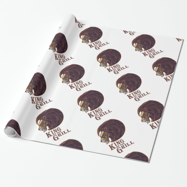 King of the Grill Wrapping Paper (Unrolled)