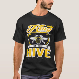 King Of The Hive Bee Keeper Hive Dad Bumblebee T-Shirt
