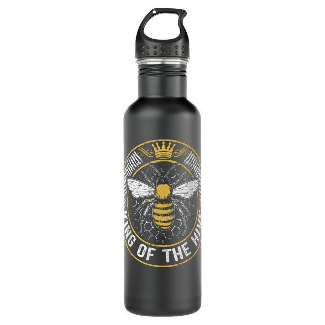 King Of The Hive Beekeeper Bee Lover Honey 710 Ml Water Bottle (Front)