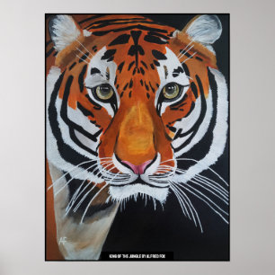 King of the Jungle Painting by Alfred Fox Poster