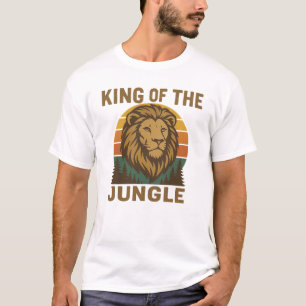 King of the Jungle Retro Vintage Lion Sunset T-Shirt