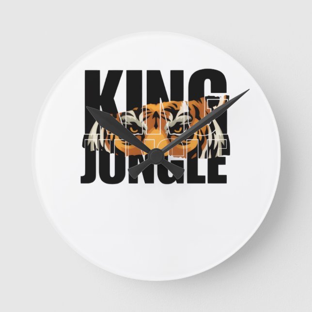 King of the Jungle Round Clock (Front)