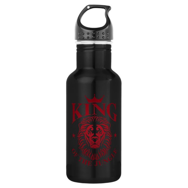 King Of The Jungle Stainless Steel Water Bottle (Front)