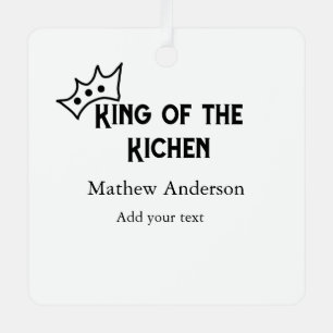 King of the kitchen add name chef bakery cooking t metal tree decoration