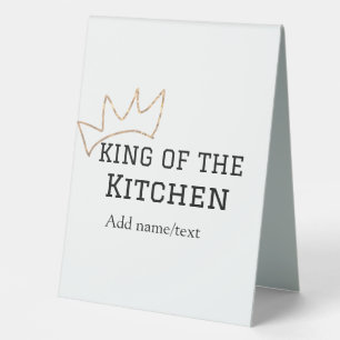 King of the kitchen chef cooking add name crown ha