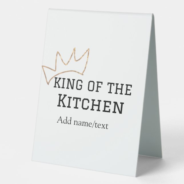 King of the kitchen chef cooking add name crown ha (Front)