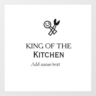 King of the kitchen chef cooking add name crown ha