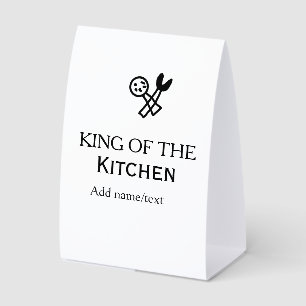 King of the kitchen chef cooking add name crown ha