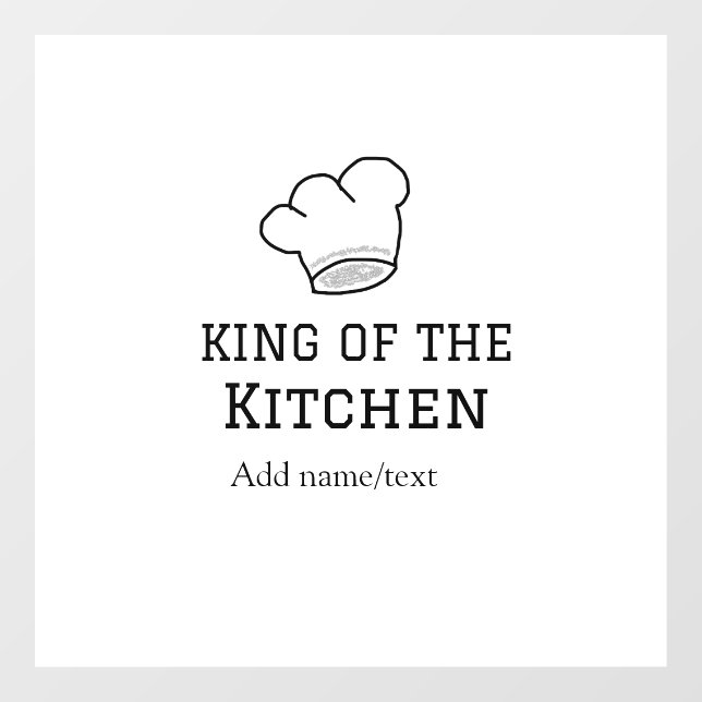King of the kitchen chef cooking add name crown ha (Sheet)