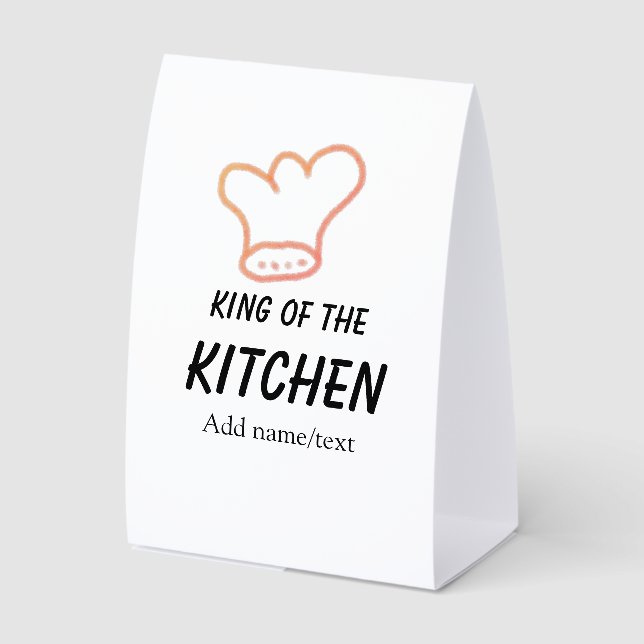King of the kitchen chef cooking add name crown ha (Front)