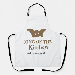 King of the kitchen chef cooking add name crown ha apron
