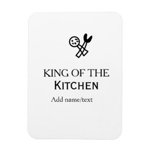King of the kitchen chef cooking add name crown ha magnet
