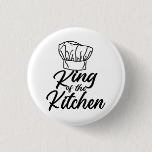 King Of The Kitchen Cooking Lover Funny Chef 3 Cm Round Badge