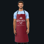 King of The Kitchen Foodie Men Personalised Red Apron<br><div class="desc">Perfect gift for your dad,  grandpa,  brother,  or any important man in your life who loves to cook! Red Apron. Easily personalise yours at home!</div>